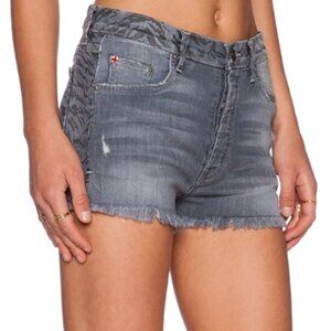 Hudson Tori Vice Versa Slouch Cut Off Distressed Denim Jean Shorts in Twin Coast